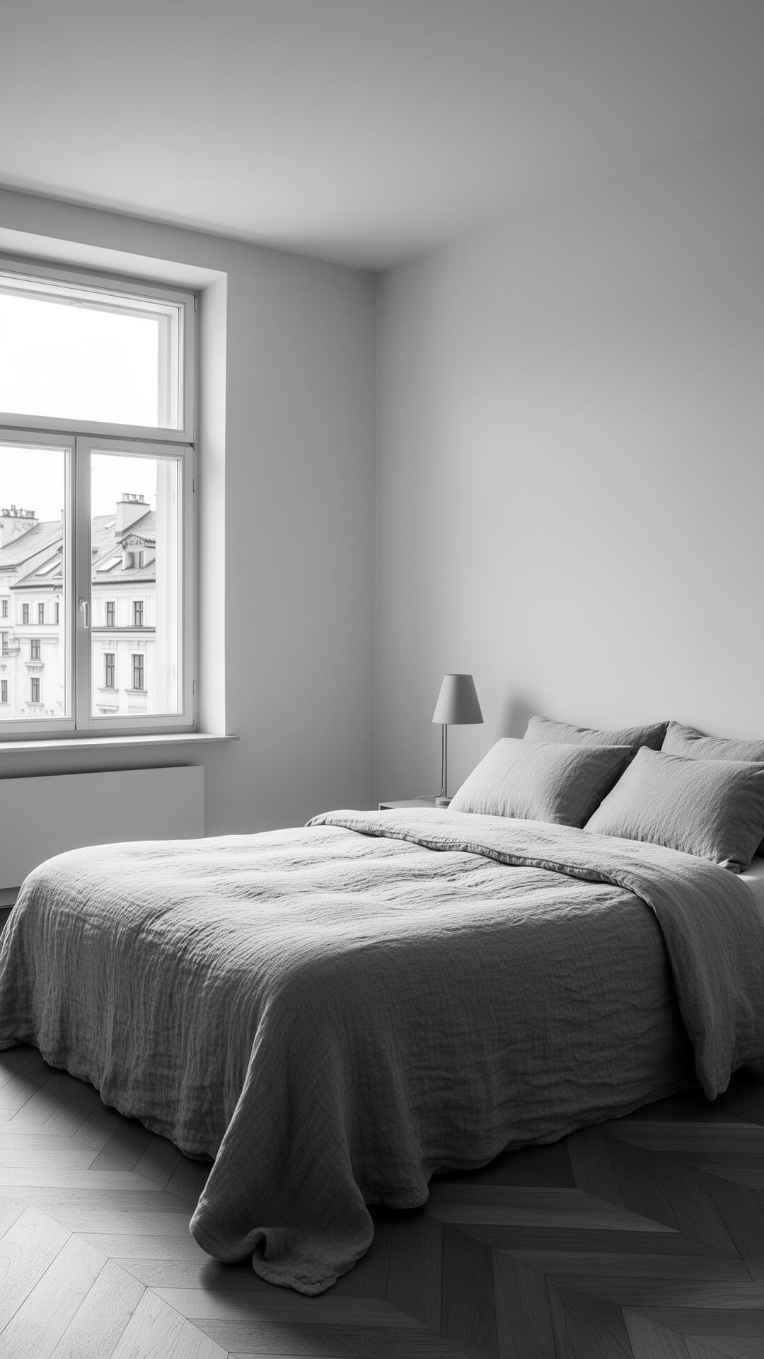 Minimal Prague bedroom